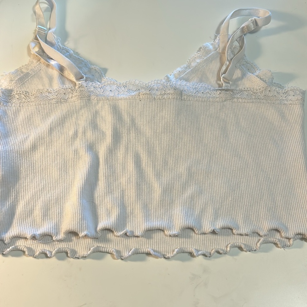 White Ribbed Tank Top - Picture 3 of 3